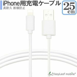 iPhone 充電ケーブル データ転送 高耐久 断線防止 USBケーブル 充電器 25cm 短い