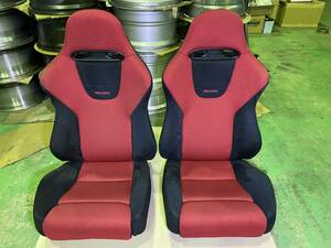 希少 EP3 シビック タイプR 純正レカロ 赤/黒 レカロシート SP-J 後期 純正 RECARO TYPE-R 運転席 助手席 セミバケットシート CIVIC 左右