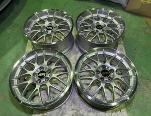 リア10J! 軽量 鍛造 BBS RS-GT RSGT RS918 8.5J +38 RS919 10J +40 PCD114.3 5H FORGED 19インチ ダイヤモンドシルバー 深リム 