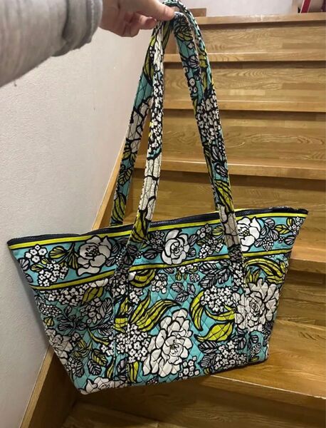 バッグ 美品 Vera Bradley ハンドバッグ ボストンバッグ アイランドブルーム 柄 ショルダー 肩 フラダンス ダンス 