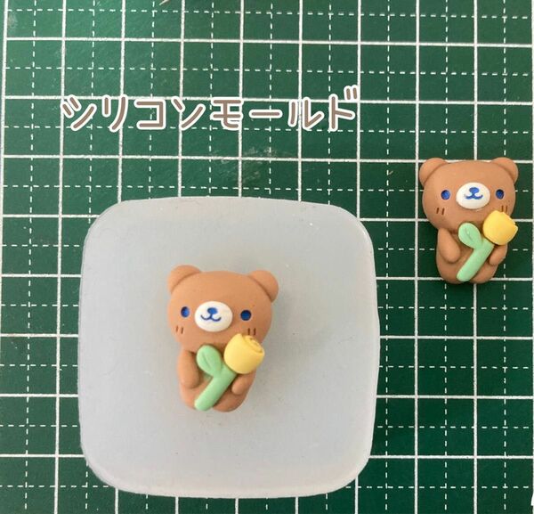 シリコンモールド 花持ちクマハンドメイド シリコンモールド