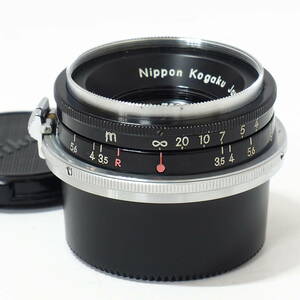W-NIKKOR 2.8cm F3.5 Black for Nikon S Mount S2 SP S3 28mm Sマウント 広角 黒 Nippon Kogaku Japan 日本光学 ニッコール ワイド 格安 ！