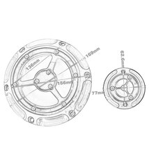 ハーレー スポーツスター XL 883 1200 2004～2017年 CNC 6穴 エンジンカバー ダービーカバー タイマーカバー 半透明_画像3