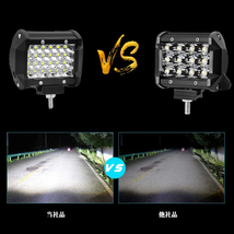 LED ワークライト 4インチ 72W 作業灯 投光器 前照灯 新品 照明 補助灯 6500K ホワイト 12V~24V バイク 4P72W トラック 4個_画像6