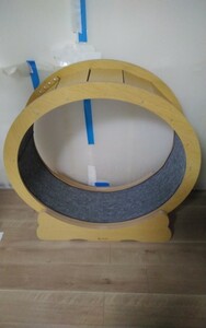  cat wheel / almost unused goods assembly ending / cat. motion health goods / cat goods / hamster wheel / receipt pick up only / love cat / cat motion / wooden / shipping un- possible 