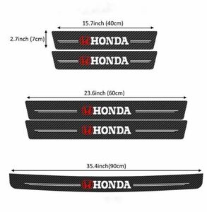 S109【在庫処分】ホンダ HONDA 5枚1セット 運転席&助手席&後部座席×2&トランク パワー ドア フット プロテクター カーボン ステッカー