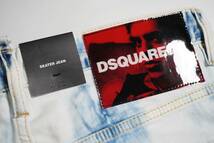 【新品/正規品】42 Dsquared2 ディースクエアード SKATER JEAN S74LB0486 南京錠付 ブリーチ ペンキ加工 ストレッチ デニム イタリア製_画像8