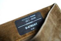 【新品/正規品】W28 DIESEL ディーゼル D-STRUKT ストレッチ 最上級のイタリアンブラウン ベルベット コーデュロイ スキニー デニム_画像4