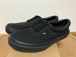 VANS ERA M.BLACK US9 27cm ブラック バンズ スニーカー 黒　V95CLA