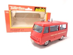 solido 380 PEUGEOT J7 AMBULANCE DEPARTEMENTALE ソリド プジョー J7 救急車 （箱付）送料別