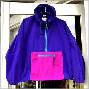 *REI 90s nylon ano rack Parker purple × pink Kids L America buying attaching * 80s Vintage outdoor old clothes jacket lady's 