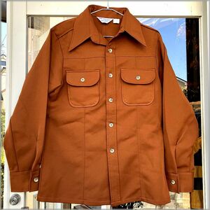 ★70s　リーバイス　パナテラ　ビンテージ　ポリエステル　シャツ　ジャケット　size M★検 PANATELA アメリカ 古着 ヒッピー ディスコ