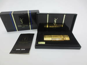 【11-168】美品 YVES SAINT LAURENT イヴサンローラン ガスライター ゴールドカラー YS-1 G ハンドカット 喫煙具