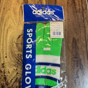 送料140円【新品】アディダス（adidas) サッカー手袋　フリーサイズ　黄緑×青