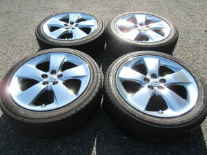 中古タイヤ☆215/45-17 215/45R17 トヨタ 30系 プリウス Sツーリング メッキ 7J+50 100 5H プリウス ウィッシュ アリオン等に☆