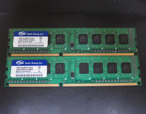 mem220 Team 2GB×2枚=4GB DDR3/PC3-10600 中古品