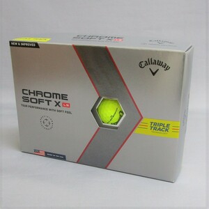日本仕様 Callaway クロムソフト X LS トリプルトラック イエロー 1箱 12球 2022年 キャロウェイ CHROME SOFT X LS 4ピース ゴルフボール