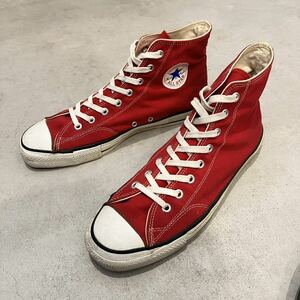 vintage 80s converse usa レッド　サイドステッチ　あて布　囲み文字