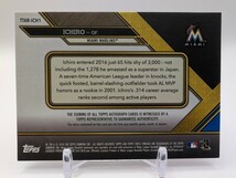 【18枚限定:ラストナンバー】イチロー/2016/Topps/Triple Threads/直筆サイン/GAME-USED MEMORABILIA/MIAMI MARLINS_画像4