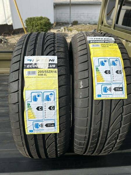 205/55R16 2本セット 新品 MAZZINI EC605 PLUS 送料無料 送料込み