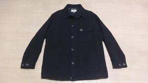 美品sizeL-XL★アルマーニ☆ARMANI JEANS★上質ウール100%★ハーフコート濃グレー/チャコール★防寒アウター★スーツカジュアル