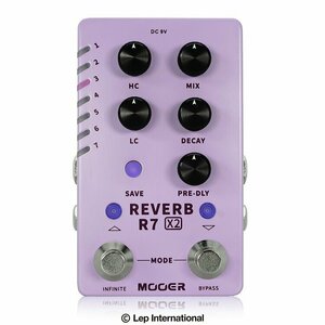 最落無し! Mooer　R7 X2 REVERB　/ a43370　14タイプのハイクオリティステレオリバーブ！リバーブごとにプリセット保存可能！　1円