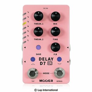 最落無し! Mooer　D7 X2 DELAY　/ a43426　14タイプのディレイを収録、プリセット保存可能なペダル　1円