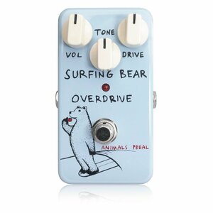 最落無し! Animals Pedal　Surfing Bear Overdrive　/ a43367　最も基本的な歪みを作るためのオーバードライブペダル！ 1円