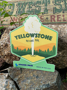  sticker pack outdoor sticker L size ( yellow Stone National park ) MADE IN U.S.A. water-proof & enduring light material 