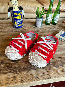 .. only .. cleaning is possible! mop sneakers ( red ) man and woman use unisex room slippers room shoes for interior slippers 