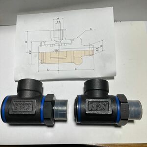 油圧シリンダ　ホース取付　SLT型スイベルジョイント1B 重機　機械　油圧配管