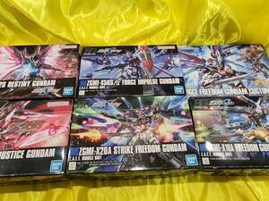 未組品　バンダイ　ガンプラ　HGCE 1/144　ガンダムSEED　6個セット　フリーダム/ストライクフリーダム/デスティニー/付録カスタムキット他