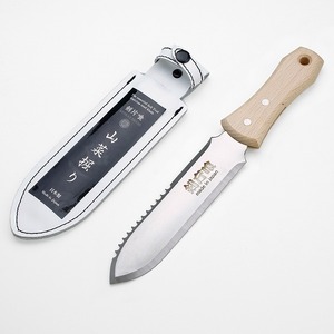 . one-side . edible wild plants .. knife large made of stainless steel -inch display 