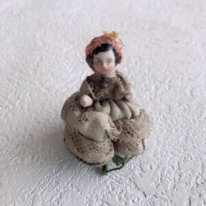 蔵出 1900〜1920年代 アンティーク ミニ人形 フランス ヨーロッパ 希少（検）ビスクドール ④