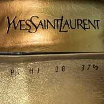 【美品】Yves Saint Laurent イヴサンローラン　パンプス レザー　リボン 371/2 23.5cm ＊Z_画像10