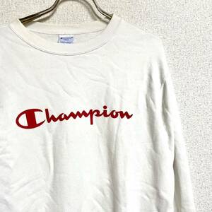 チャンピオン Champion 薄手ロンTEE 長袖Tシャツ ロングスリーブ ホワイト ロゴ メンズ サイズFREE フリーサイズ ＊42