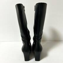 DIANA ダイアナ　レザーブーツ サイドジップ 革靴　ロングブーツ　21.5cm ブラック黒　＊CP_画像5