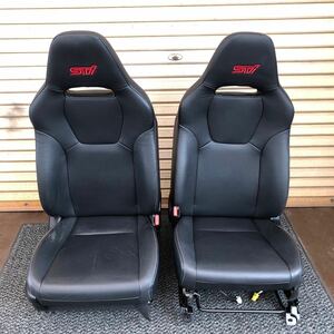 管k231031-0271 GRF GRB Impreza STI フロント Seat leftright set 運転席 助手席 座席 椅子 レザー Interior STi WRX SUBARU (120k×2)