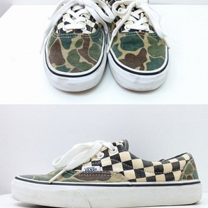 バンズ VANS エラ 迷彩 カモフラ × チェッカー レディーススニーカー US7 kz4620206833の画像2