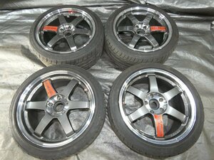 ★ GVF インプレッサ レイズ ボルクレーシング TE37 SL ガンメタ ホイール 18×9.0J＋45 [3NJ1]