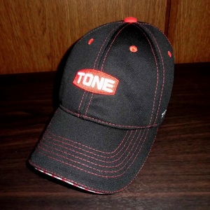 TONE TOOL トネ トネツール トネ工具 キャップ 帽子 業務用 販促用 非売品 刺繍ロゴ BLK-RED 使用僅 美品/スナップオンKTCマックツールズ