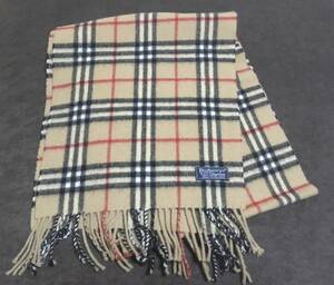 美品　BURBERRY バーバリー マフラー ラムウール100％