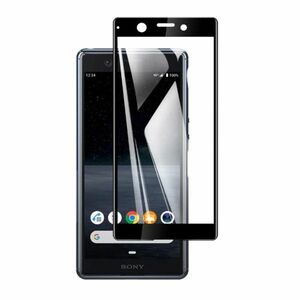 Xperia Ace SO-02L 0.15mm 枠黒色 3D ソフトエッチ 強化ガラス 液晶保護フィルム 2.5D K602