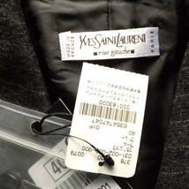 Yves Saint Laurent イヴサンローラン　リヴゴーシュ　ダブル　ウールジャケット　フランス製 40 ビッグロゴ刺繍　グッチグループジャパン_画像4