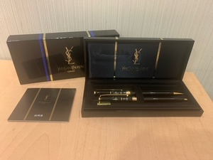 1円スタート!! YSL Saint Laurent イブサンローラン シャーペン/ボールペン カラー 黒×金 各1点 計2点 箱付き 現状品 11-1