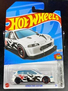 ホットウィール HOTWHEELS HONDA CIVIC CUSTOM ホンダ シビック カスタム 白 EG