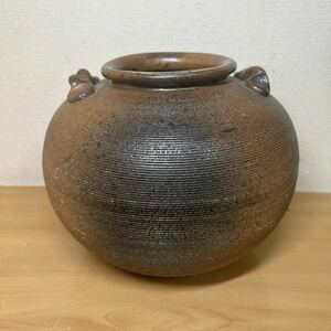 信楽焼 明山 壺 花瓶 花器 陶芸 茶道具 置物