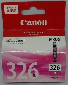 Canon PIXUS 純正インク BCI-326 M マゼンタ 1本 新品 期限 2025年7月 年賀状印刷用に 送料無料