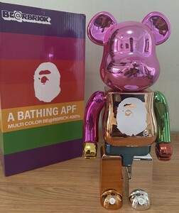 ★BE@RBRICK☆400％ A BATHING APF MULTI COLOR メッキ コレクション モデルおもちゃ ギフト ファッション メディコム【新品】40