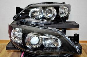 SUBARU GRB GRF GVB GVF GH8 GH7 GH6 GH3 GH2 GH WRX STI インプレッサ HID ヘッドライト 左右 セット 綺麗 純正 ブラック ICHIKOH 1809 ①